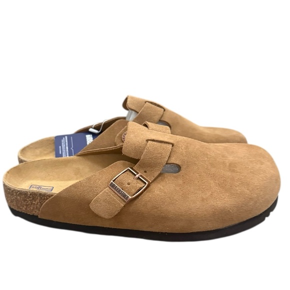 Birkenstock Shoes - Birkenstock Boston Tan Soft Footbed Clogs Size 37